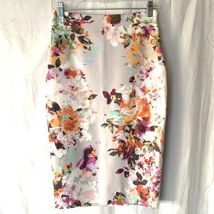 The Limited Floral High Rise Pencil Skirt NWT